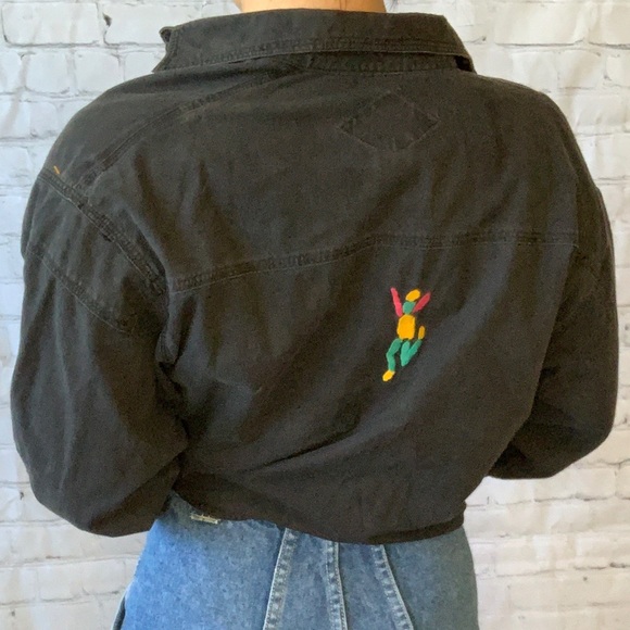 Cropped distressed black western jacket - Picture 4 of 7